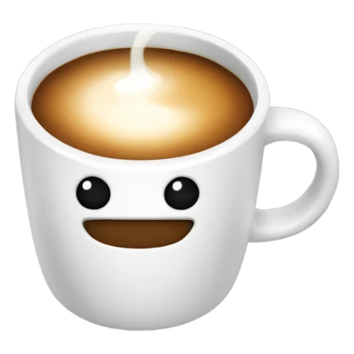 Coffe with milk in mug sticker