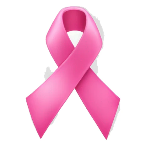 a single big pink ribbon breast cancer in the center sticker