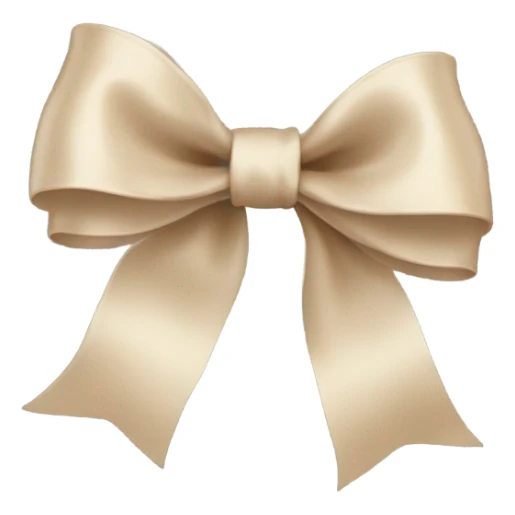 Beige bow sticker