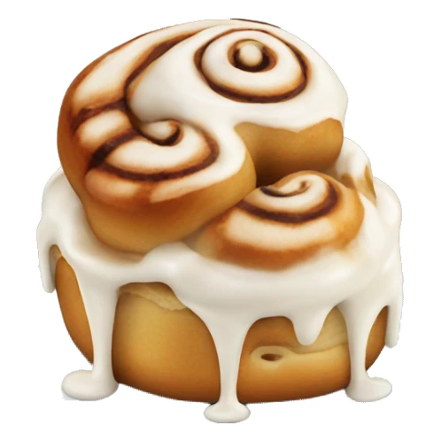 cinnamon roll with frosting on top melting sticker