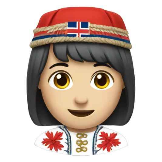 Norwegian national dress sticker