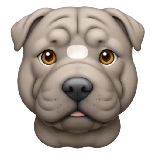 Grey blue shar pei with hazel eyes sticker
