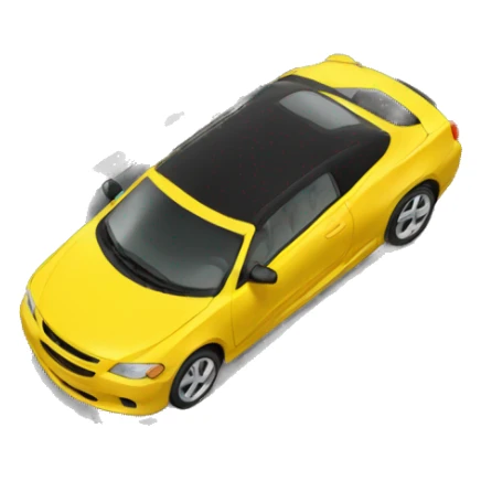 yellow car parking in a parking lot sticker