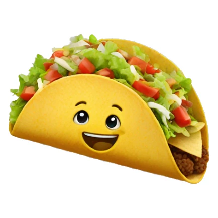 happy taco eating taco sticker