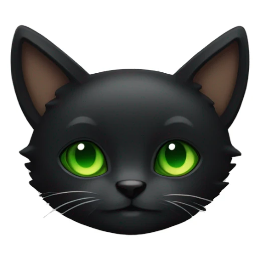 make a black cat but make part of the bear white and have green eyes sticker