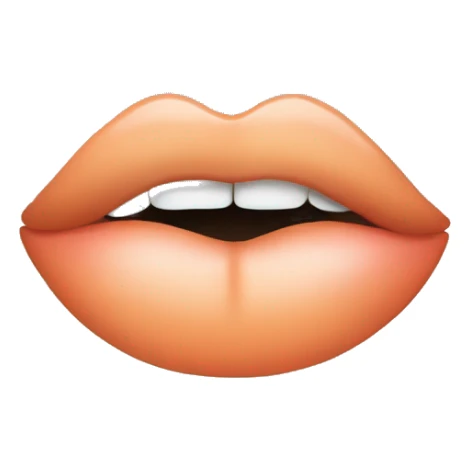 Peach colored lipstick kiss mark sticker