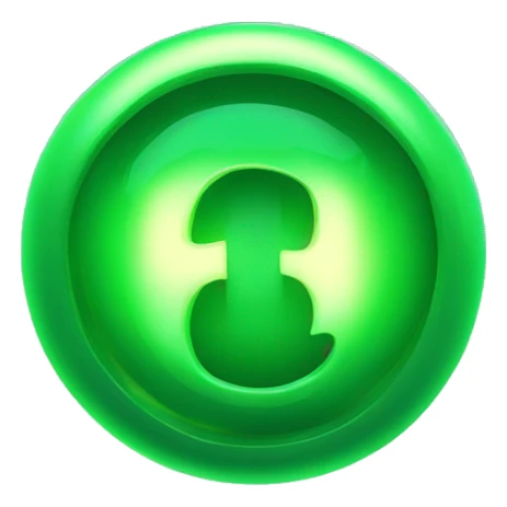 futuristic green glowng 3D dollar sign. sticker