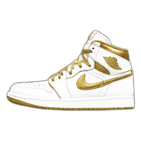 nike-air-jordan-1-gold-and-white-logo-store sticker