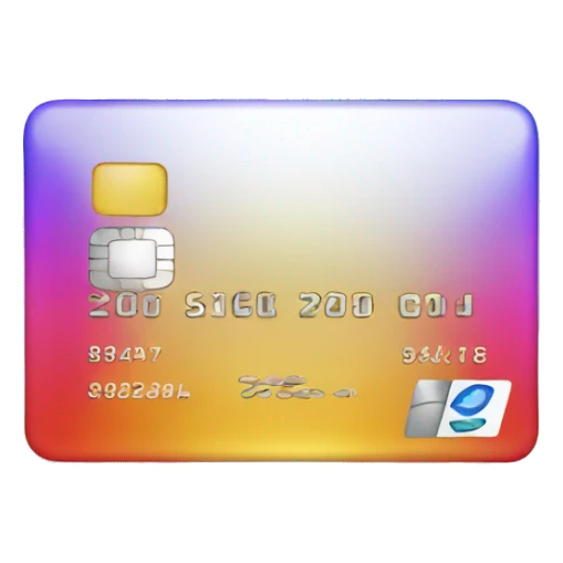 gradient credit card sticker