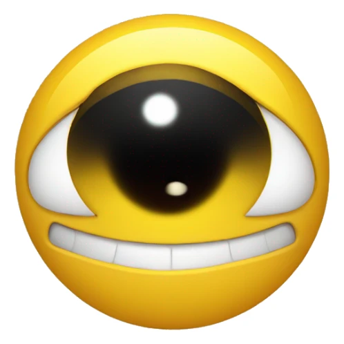 yellow emoji with twitching eye looking very disgruntled  sticker