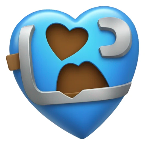 A blue heart with a single click cursor over it, representing the "One Click Home" theme in a warm and friendly way. #6A5ACD sticker