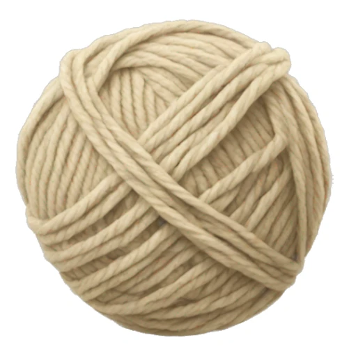Beige Ball of yarn  sticker