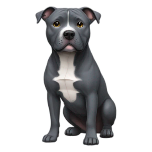 Blue Staffordshire bull terrier sticker