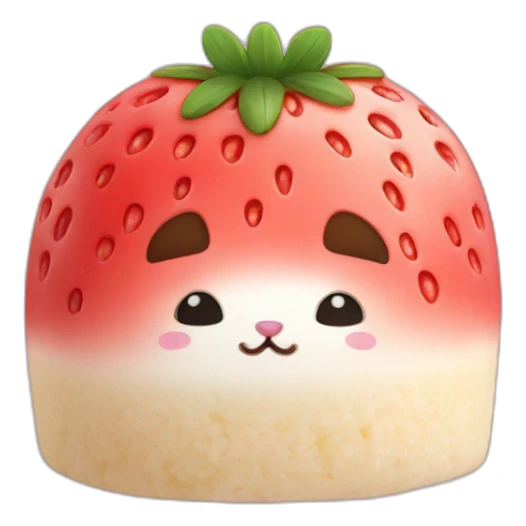 strawberry rice cake mochi cat sticker