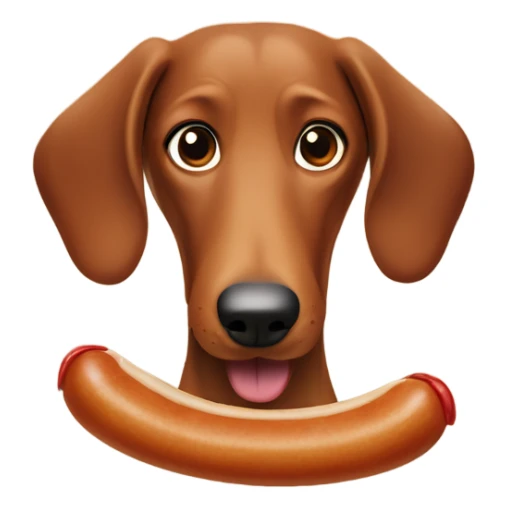 sausage dog eating a sausage  sticker