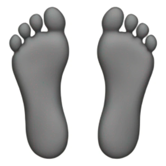 not an emoji but a photo of feet sticker