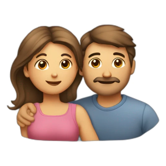 Homme et femme calin sticker