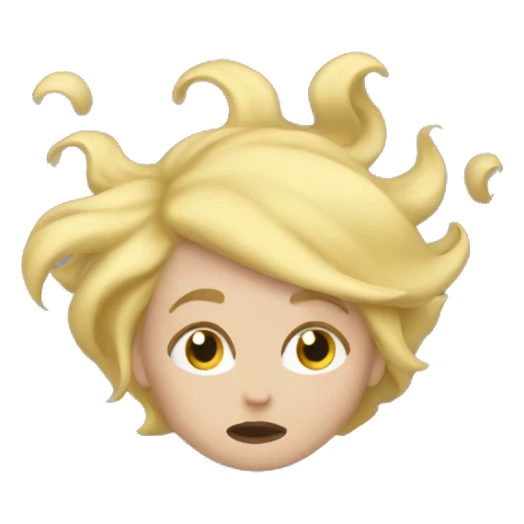 Falling blonde sticker