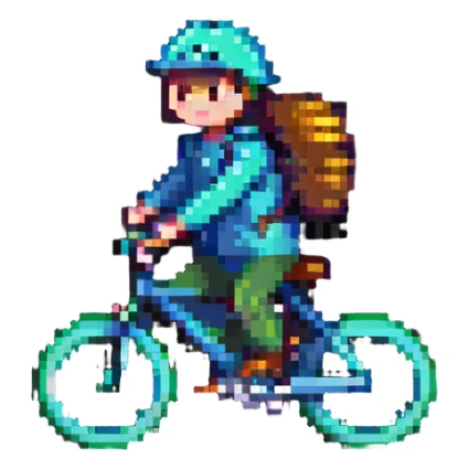 person riding a bike sticker