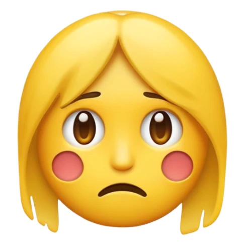 Fais un emoji jaune qui et fatigué et triste  sticker
