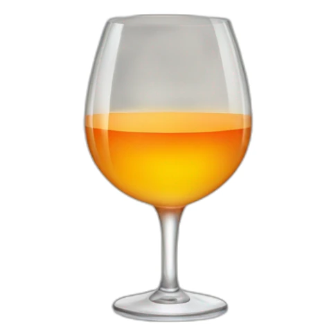 Glass of orange wine sticker