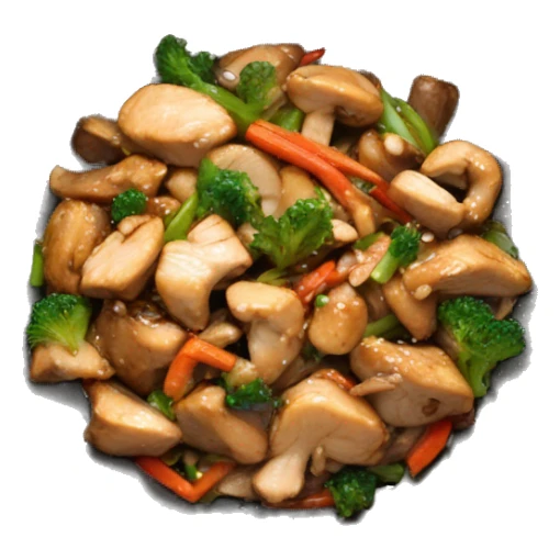chinese chicken stir fry mushrooms sticker