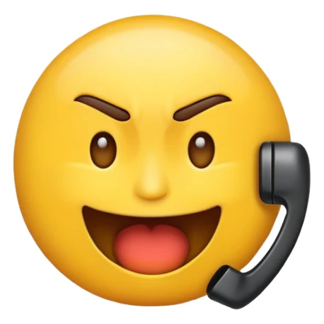 Mad emoji on the phone sticker