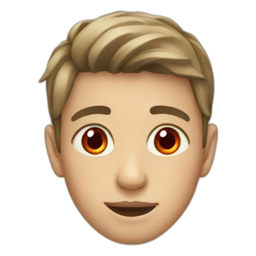 boy with red eyes sticker