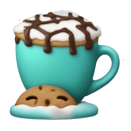 Christmas cookie with hot chocolate  sticker