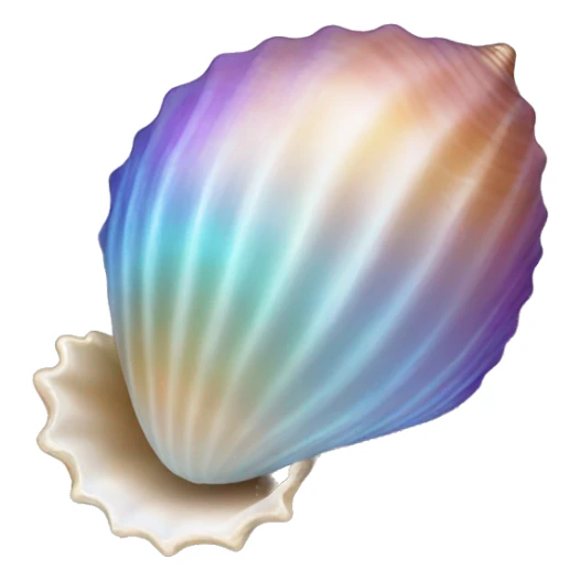 Iridescent seashell sticker