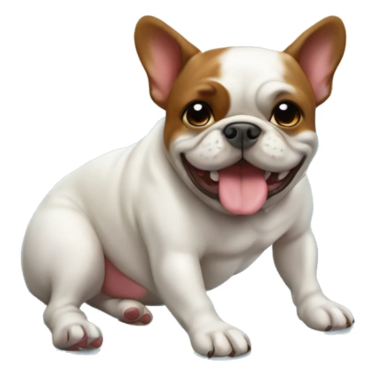 french bull dog doing yoga on a mat  sticker