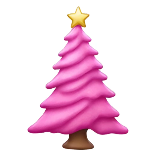 pink Christmas tree sticker
