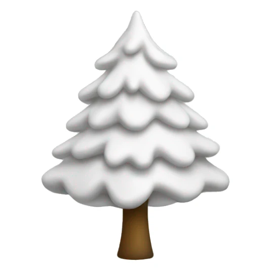 Christmas white tree sticker