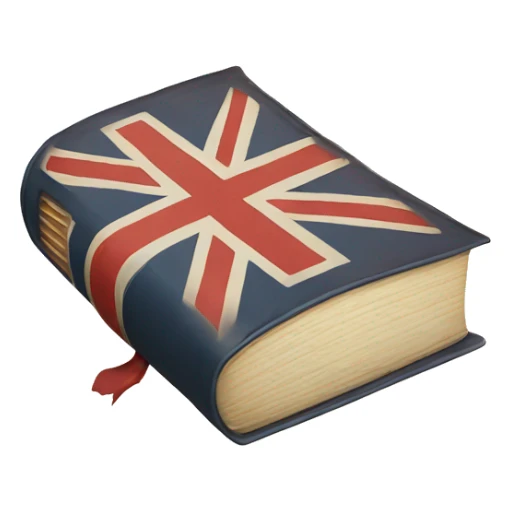 book with english flag sticker