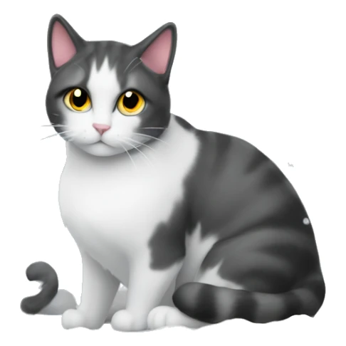 it's snowing and the cat is sitting sticker