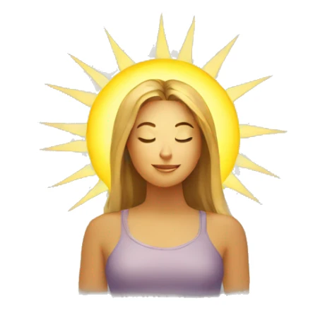 sun halo behind woman female sticker