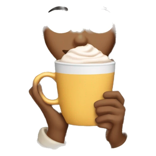Light brown girl with black long braids and a hot chocolate sticker