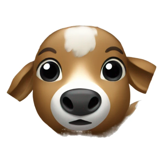 A reindeer in a cozy blanket sticker