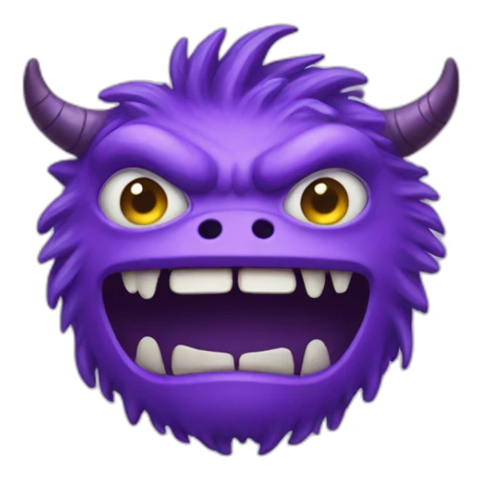 purple monster emoji sticker