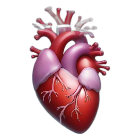 heart (organ) in the cube of ice sticker