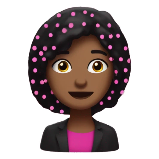 speech bubble dots pink black woman animated gif sticker