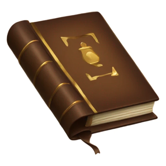 luxury brown book sticker