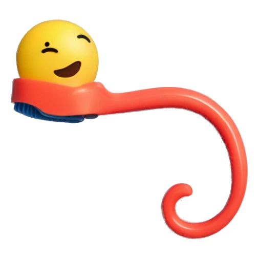 a  single plastic colorful Velcro Curler sticker