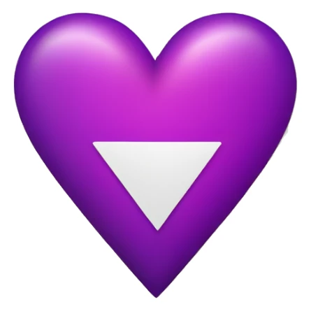 heart shape with a triangle shaped centered to the middle of the heart shape sticker