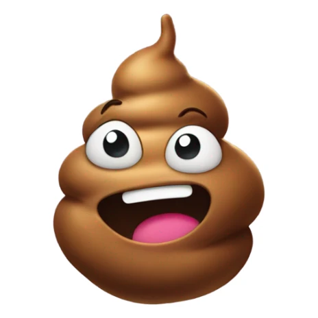 Poop wearing a shirt  sticker
