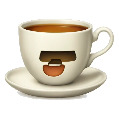 Vintage cup of tea sticker