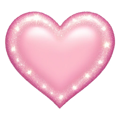 Pastel pink heart with sparkles sticker
