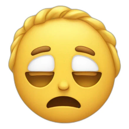 A relieved emoji that expresses a sense of overwhelming burden being lifted sticker