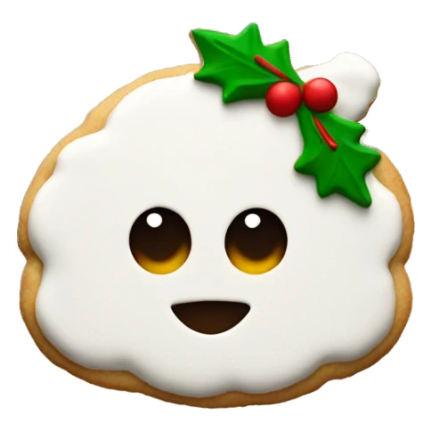 Christmas cookies with white simple frosting  sticker