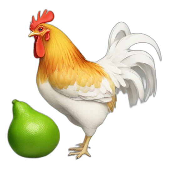 chinese chicken farting lime bursting blowing sticker